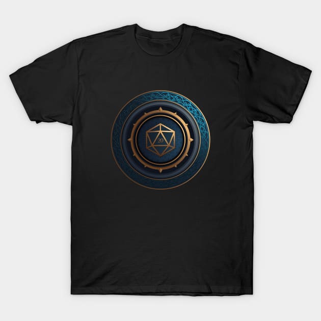Fantasy Roleplaying Abstract D20 Dice T-Shirt by dungeonarmory